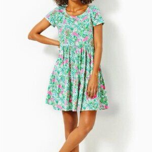 Lily Pulitzer Geanna Swing Tiered DressBotanical Green Just Wing It Size XS